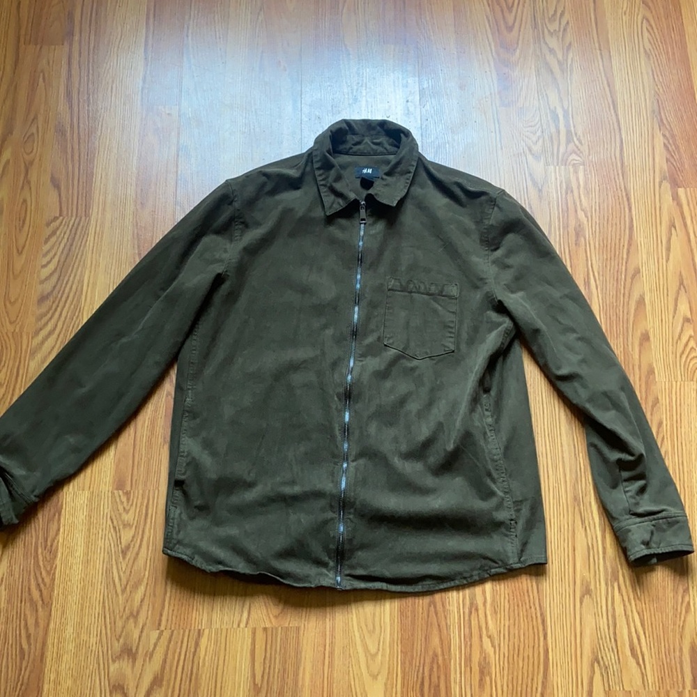 Dark green suede jacket from H&M.